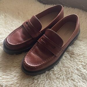 Aldo Cognac Brown Pillow Walk Loafers